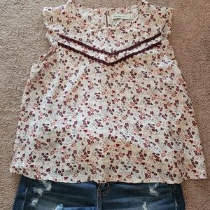 A&F ruffle top